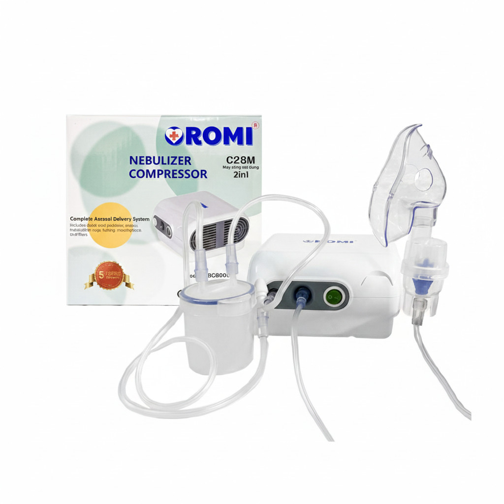 Máy xông khí dung và hút mũi OROMI C28M 2in1