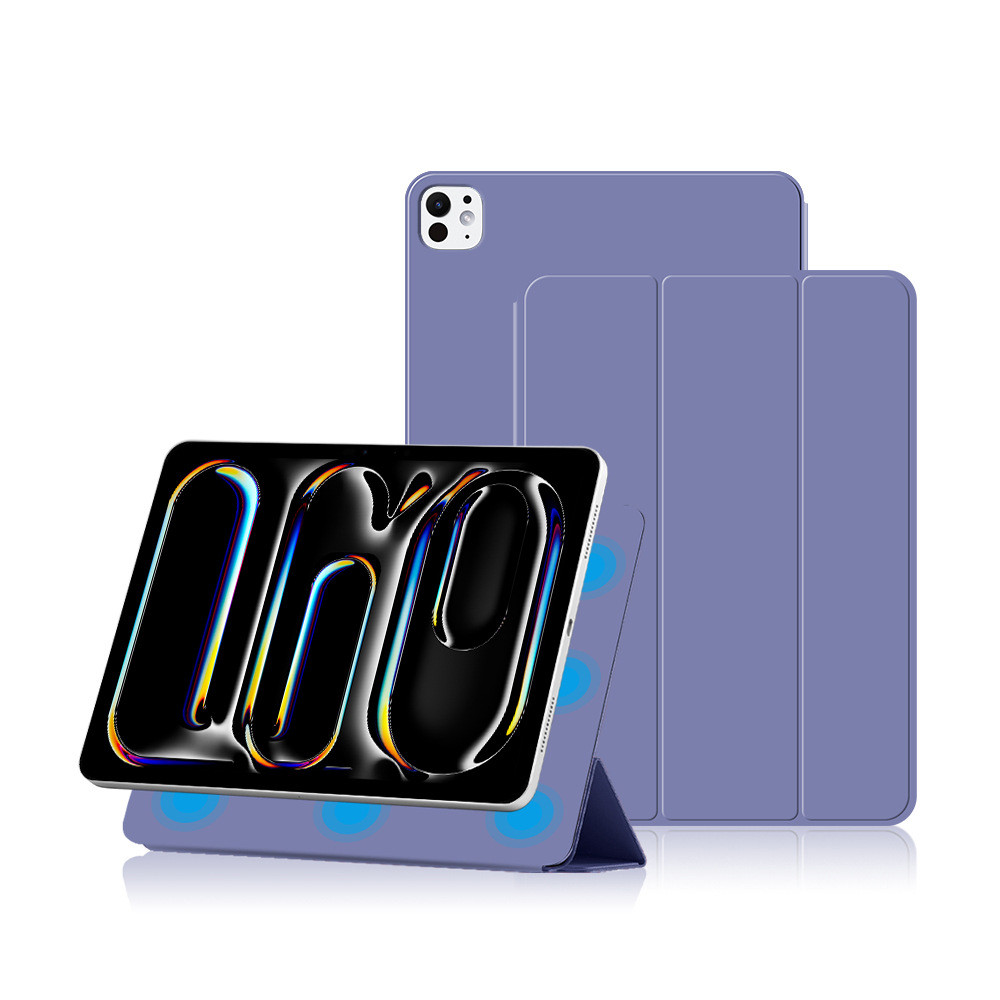 Thích hợp cho Vỏ bảo vệ máy tính bảng iPad pro11 2024 Apple Kẹp hai mặt từ tính 11 Inch Ba, Vỏ da có