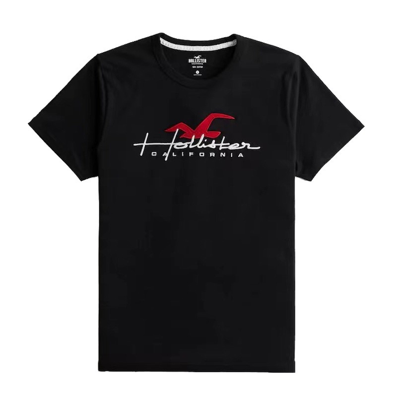Hollister Nam HCO Seagull Nhãn Đồ Họa Cotton Cổ Tròn Tee Casual Youth Top 2.5