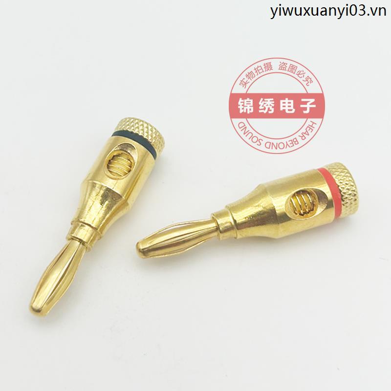 Mạ vàng Budweiser Chuối Cắm 4mm Cắm Âm Thanh Khuếch Đại Công Suất Thiết Bị Đầu Cuối Bài Loa Cáp Chuố