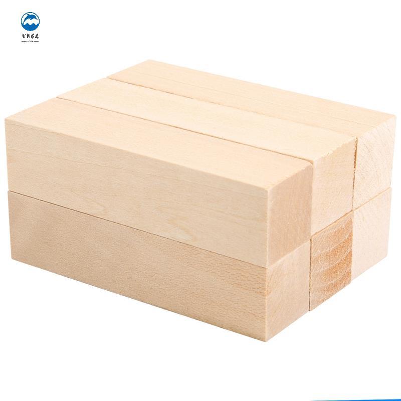 6 Chiếc Basswood Khắc Khối Gỗ Cho Người Mới Bắt Đầu Khắc Sở Thích Bộ DIY Khắc Gỗ