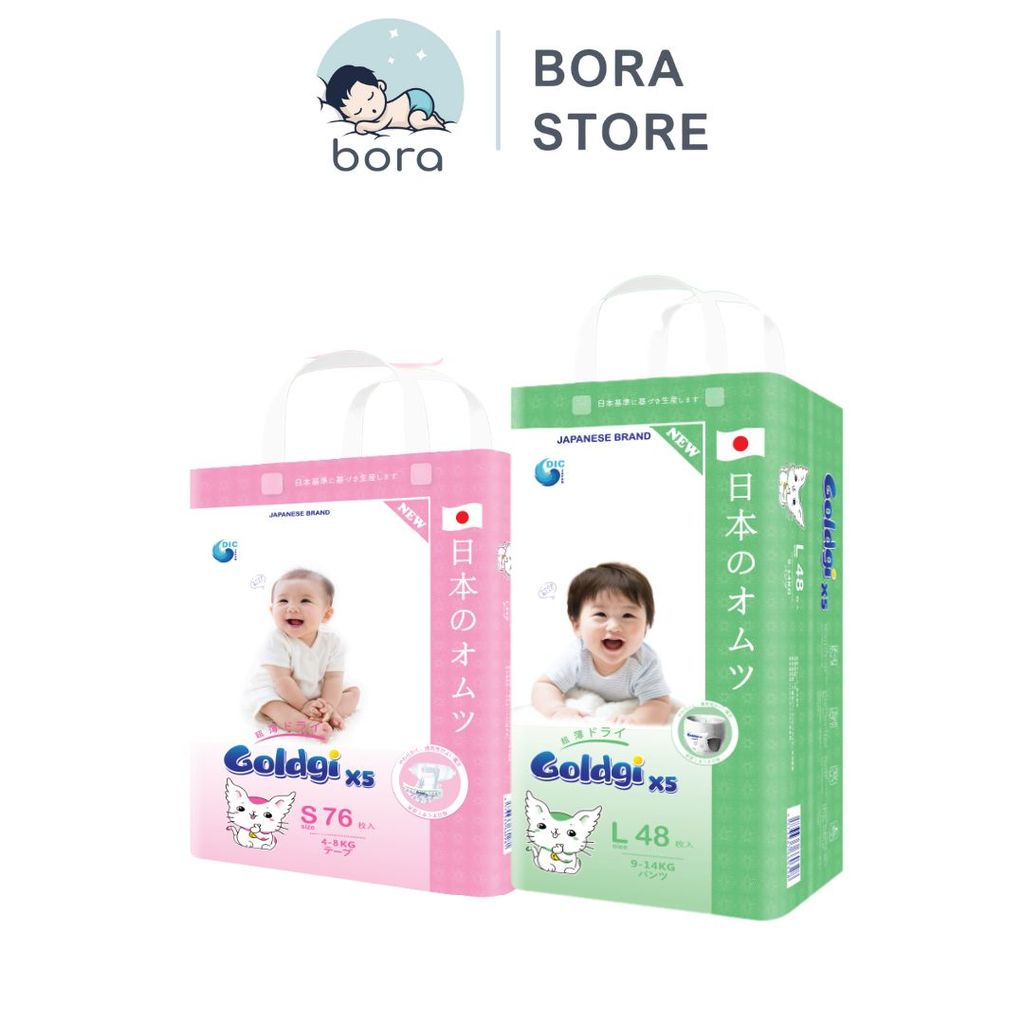 Bỉm Goldgi X5 Nhật Bản công nghệ thấm hút X5, chống tràn