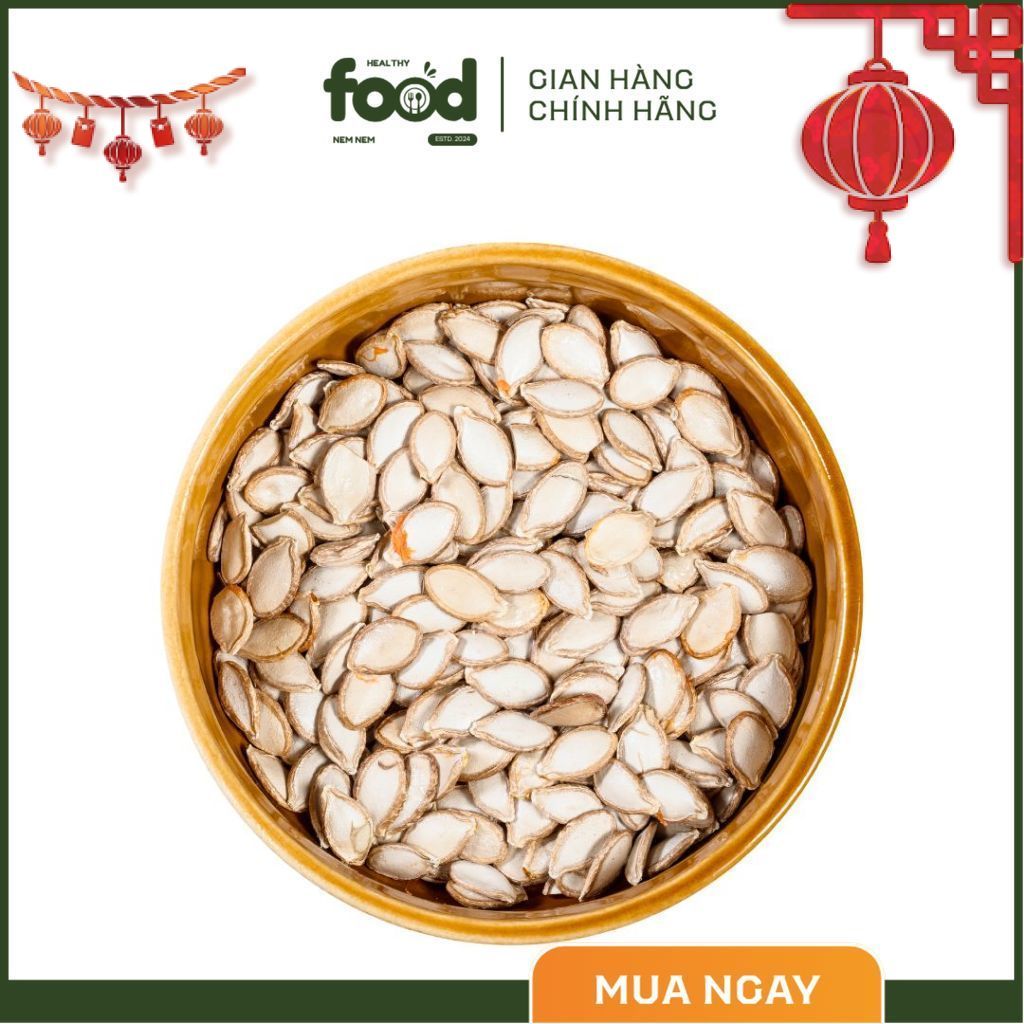 Hạt Bí Nguyên Chất Tự Nhiên | Giàu Kẽm, Magie, Protein – Ăn Vặt Healthy | Nem Healthy Food
