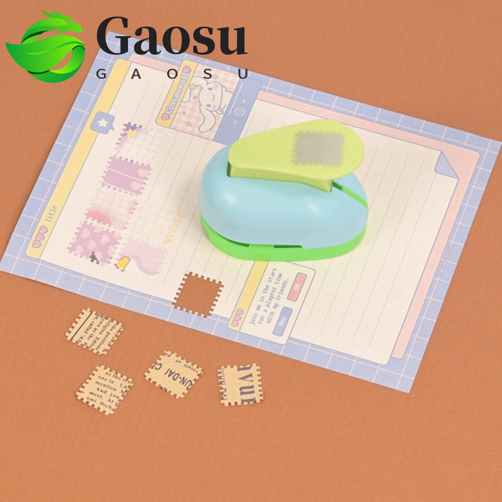 GAOSU Stamp Border Punch, Stamp Shape Hole Puncher Embossing Machine, Văn phòng phẩm Puncher Maker T