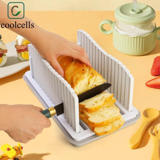 Máy thái bánh mì nướng COOLCELLS, Máy thái bánh mì thủ công có thể gập lại bằng nhựa, Chiều rộng có thể điều chỉnh thực tế với khay vụn bánh mì Hướng dẫn cắt bánh mì Loaf