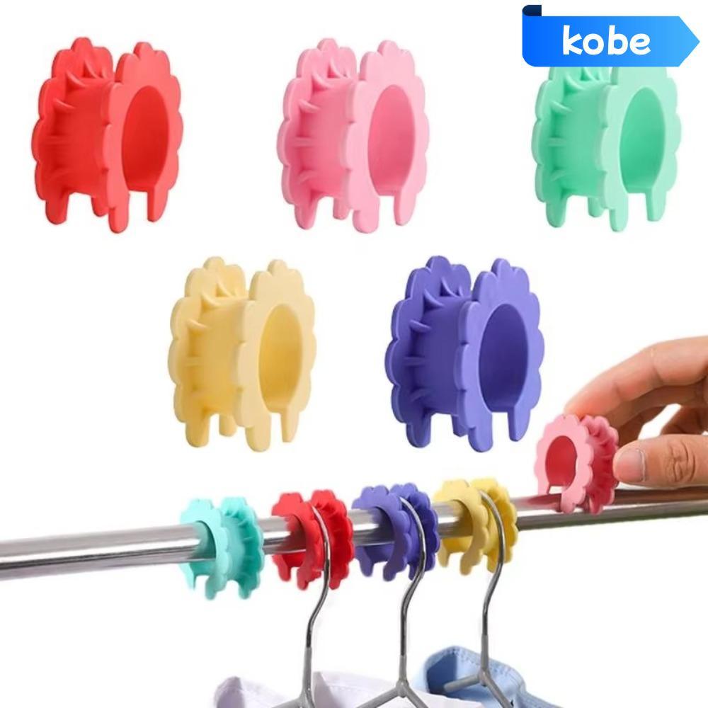 KOBE 5 Móc Dây Quần Áo, Móc Chống Trơn Trượt Silicon Chống Gió, Móc Treo Nút Chặn Khóa Cố Định Móc T