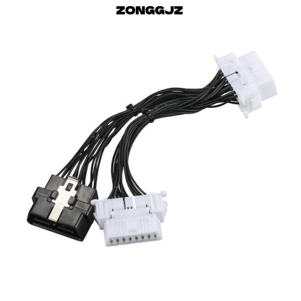 Cáp nối dài bộ chia Obd2 trên ô tô ZONGGJZ, Cáp nối dài từ một đầu đực sang hai, Hộp số tốc độ cao O