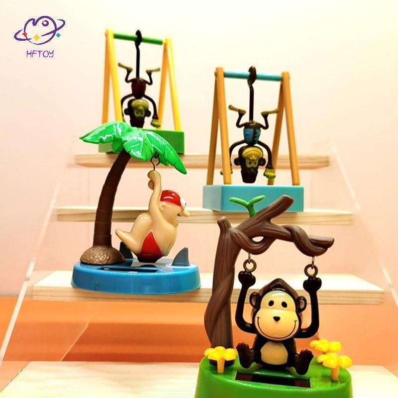 HFTOY Đồ trang trí năng lượng mặt trời Bobblehead Doll Swing Monkey Gift Kids Đồ dùng ô tô nội thất 