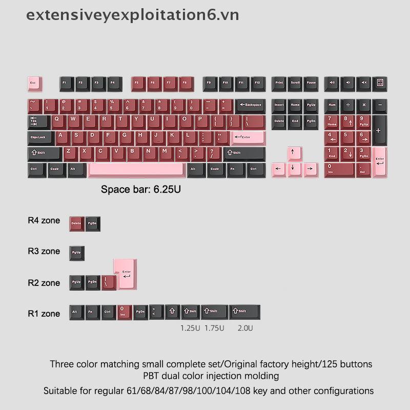 # expen # 126 Phím Double Shot Keycap PBT Cherry Bàn phím trò chơi cơ học cho MX Switch Keycap GMK67