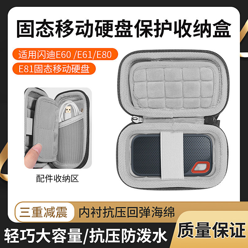 Thích hợp cho Sandisk Sandisk E60 / E61 / E80 / E81 Solid State Bảo vệ ổ cứng di động Bảo vệ lưu trữ