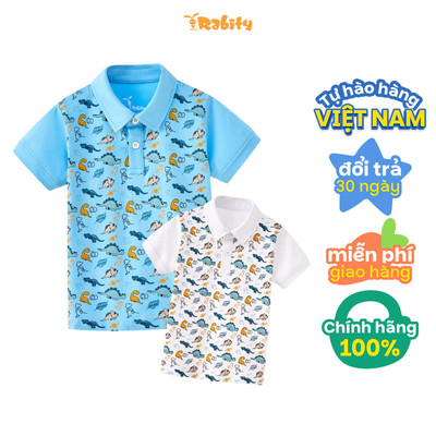  Áo polo thun tay ngắn khủng long bé trai Rabity 901.008