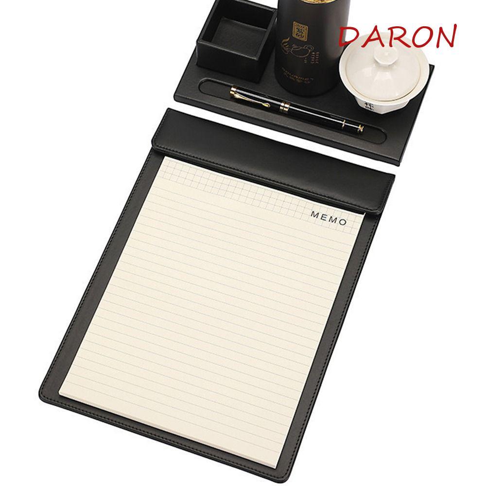 Thư mục giấy DARON, Bảng viết từ tính bằng da PU, Hộp đựng bút bền A4 chống thấm nước Thư mục kẹp th