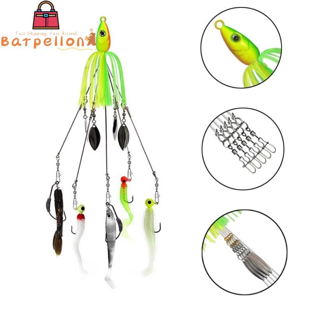 BARPELLON Alabama Rig Mồi Câu Cá, Spinner Jigging Soft Swimbait, Dù Mềm Swimbait Muỗng Câu Cá Biển B