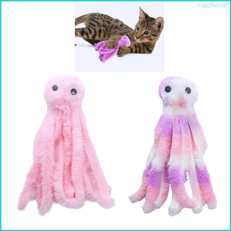 CBY Pet Cat Teaser Plush Octopus Kitten Natural Catnips Toy Đồ chơi tương tác trong nhà