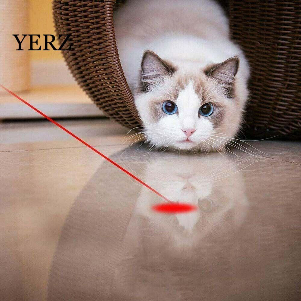YERZ Đồ chơi mèo Laser YERZ, Thiết kế chấm đỏ đa chức năng Chiếu Lazer, Đèn pin UV Light Creative Si