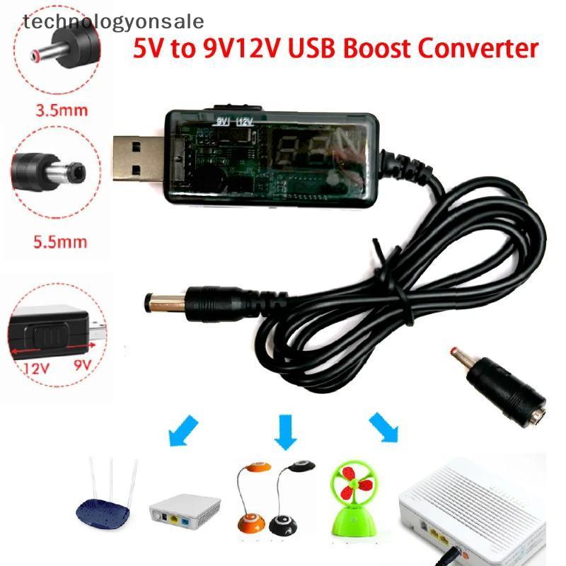 [Tech] Bộ chuyển đổi USB Boost DC 5V sang 9V 12V Cáp chuyển đổi tăng cường USB + Bộ kết nối 3,5x1,35
