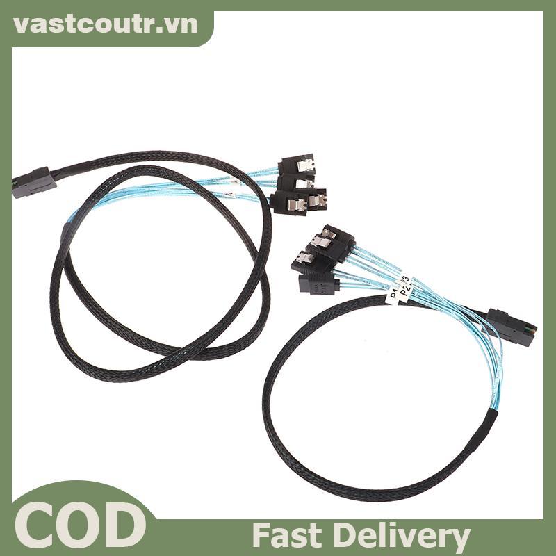Cáp SATA COUTR SAS Mini-SAS SFF-8087 Đến 4 Cáp SATA Mini SAS 4i SFF8087 36P Đến 4 Cáp SATA 7P 12Gbps