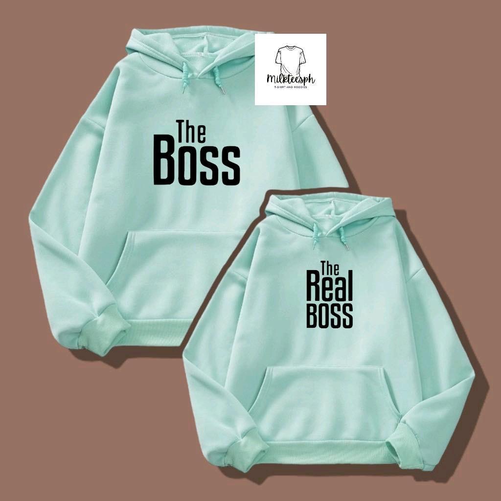Chất lượng hoodie nam-nữ Boss Coupie 2PCS The Real Boss Áo