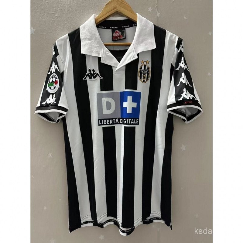 Áo bóng đá retro tùy chỉnh Juventus với Zidane và Del Piero - Chất lượng cao
