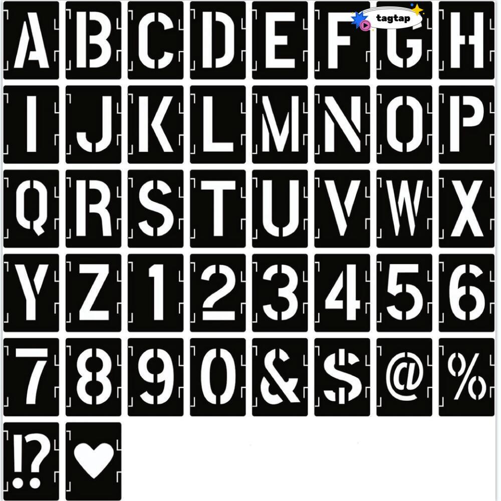 INNEW Letter stencils, Numbers Bảng chữ cái stencils để vẽ tranh, cho cửa lớn 2 / 3 / 4 / 5 inch Mẫu
