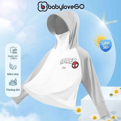 Áo chống nắng cho bé trai BabyloveGO, áo choàng chống nắng công nghệ mới Ice Text làm mát tức thì chống tia UV