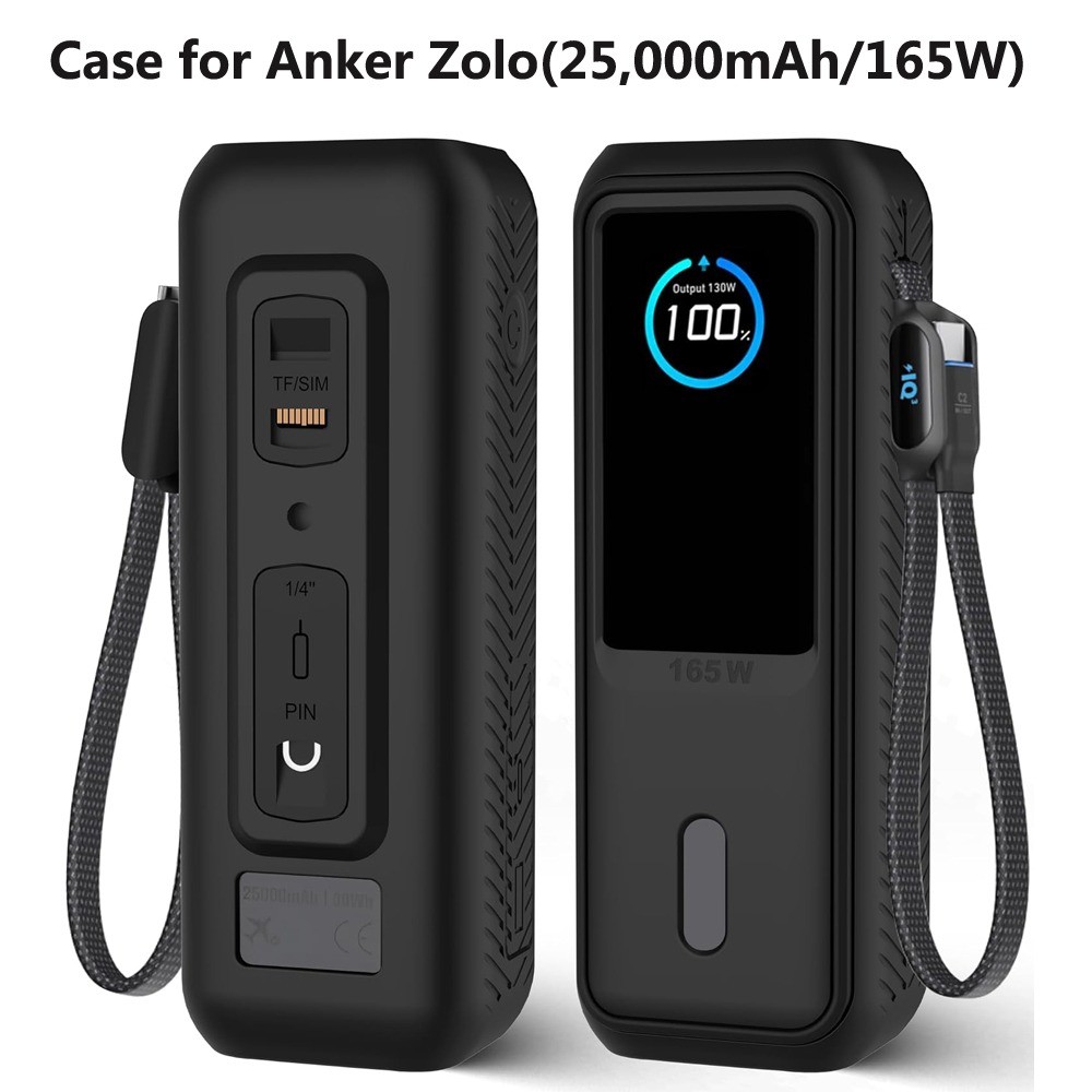 Ốp Lưng Silicon Cho Laptop Anker Power Bank (25000mAh 165W), Lưu Trữ Thẻ SD / SIM, Vỏ Bảo Vệ Du Lịch