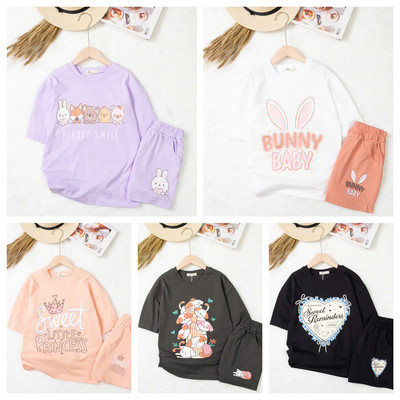 Bộ quần áo hè cotton LITIBABY bé gái G001 size 8 đến 14 tuổi