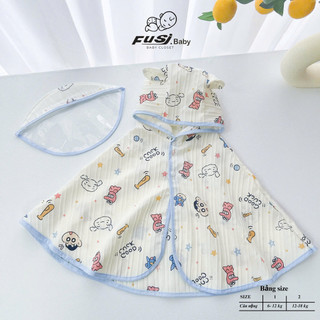 [CN01 Chống giọt bắn] Áo choàng chống nắng kèm kính chống giọt bắn cho bé 6-18kg