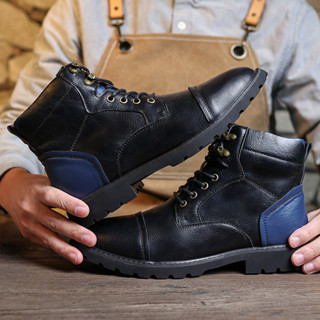 [Sản phẩm mới] Giày nam Giày cao bồi Giày da cổ điển Giày bốt Martin phong cách Anh Quốc Giày cao cấp hợp thời trang dành cho nam [Phong cách bán chạy]