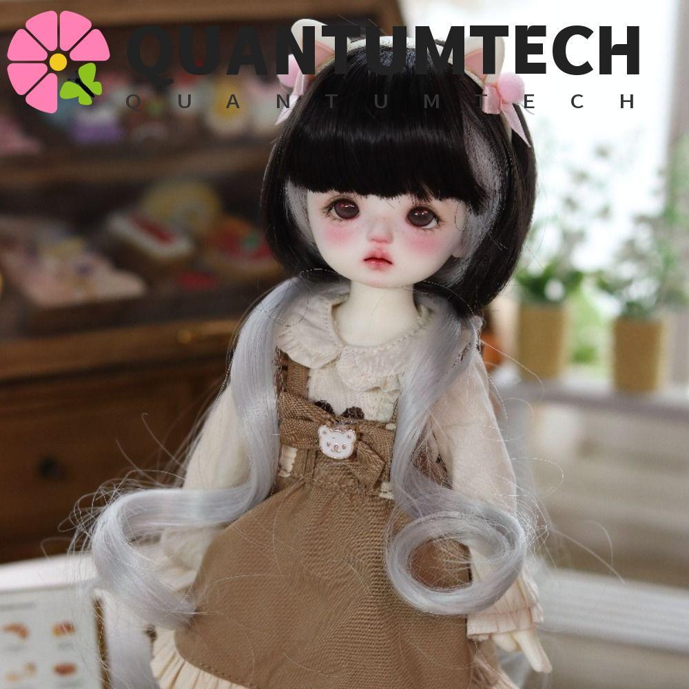 QUNTUMTECH Bjd Doll Tóc Giả, Nhiều Màu Nhiệt Độ Cao Sợi BJD SD Doll Tóc Xoăn Handmade Dễ Thương Tóc 
