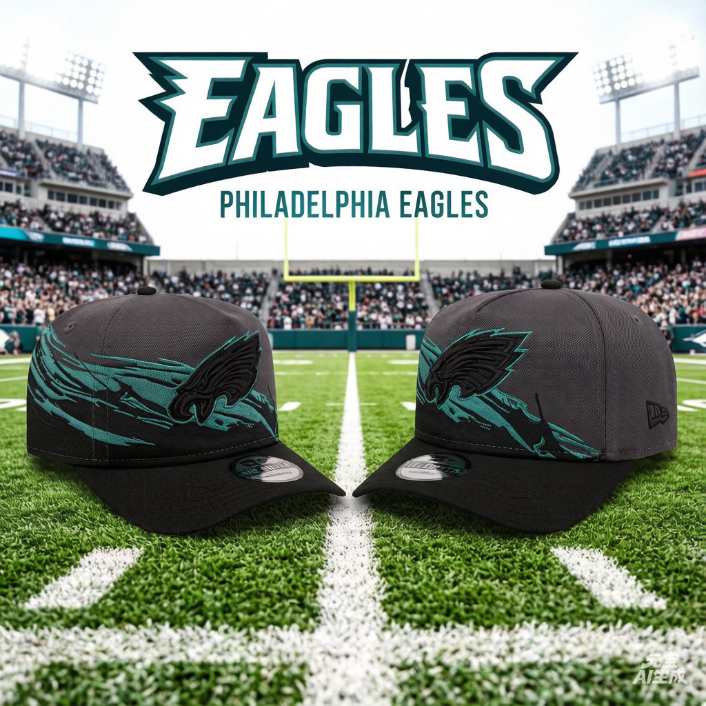 Mũ bóng chày Philadelphia Eagles 9Forty thiết kế graphite brushstroke,snapback,dành cho golfer