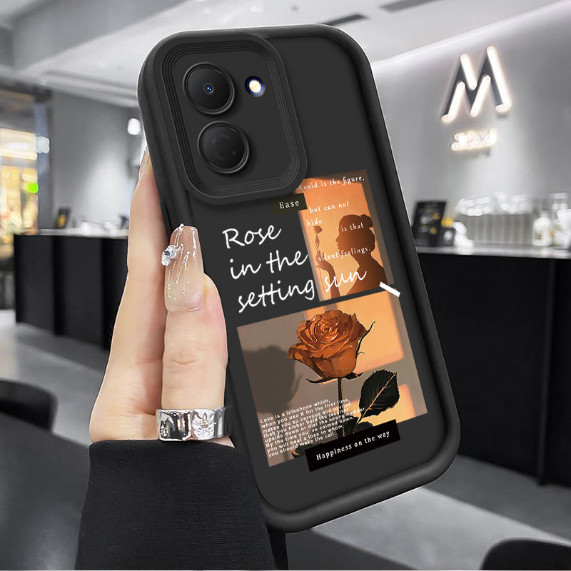 Vỏ Cho Tecno Spark GO 3 KN3 GO 2 Ốp Lưng Techno Spark GO 3 GO3 GO2Romantic Silhouette & Rose Design 