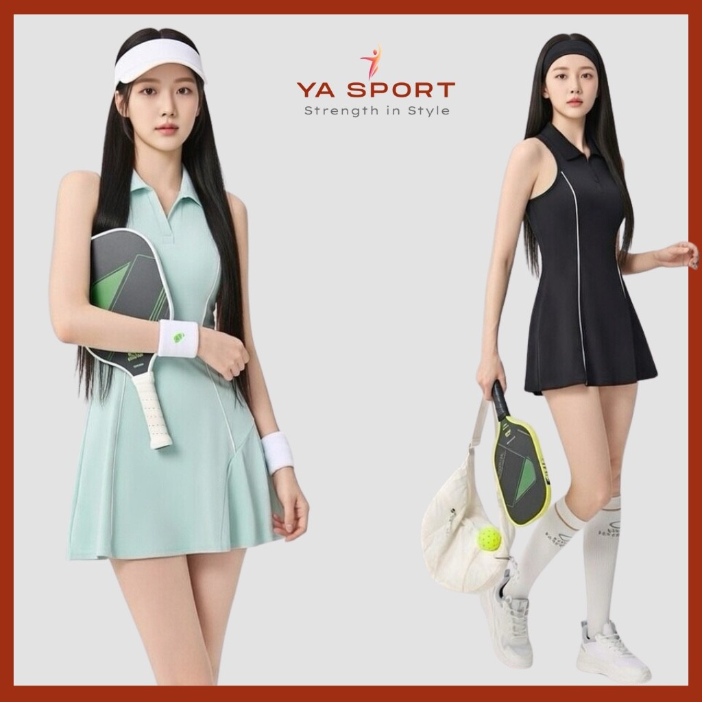 🔥 Váy Thể Thao Pickleball Nữ Cao Cấp YS326A – Dáng Polo Thanh Lịch, Tôn Dáng YASPORT