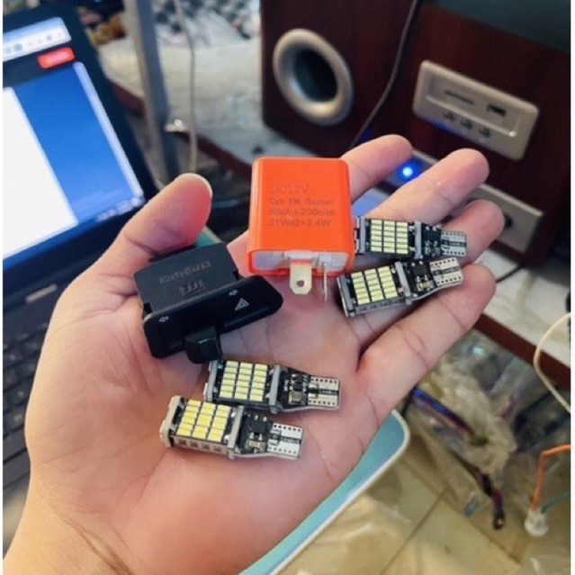 Combo Haza Kèm 4 Si Nhan Led T15 Siêu Sáng Gắn Wave 50/100/110 Winner Đẹp