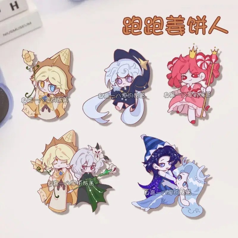 Huy hiệu pin cài áo Cookie Run Kingdom Shadow Milk Pure Vanilla Mystic Flour Candy Apple anime trang