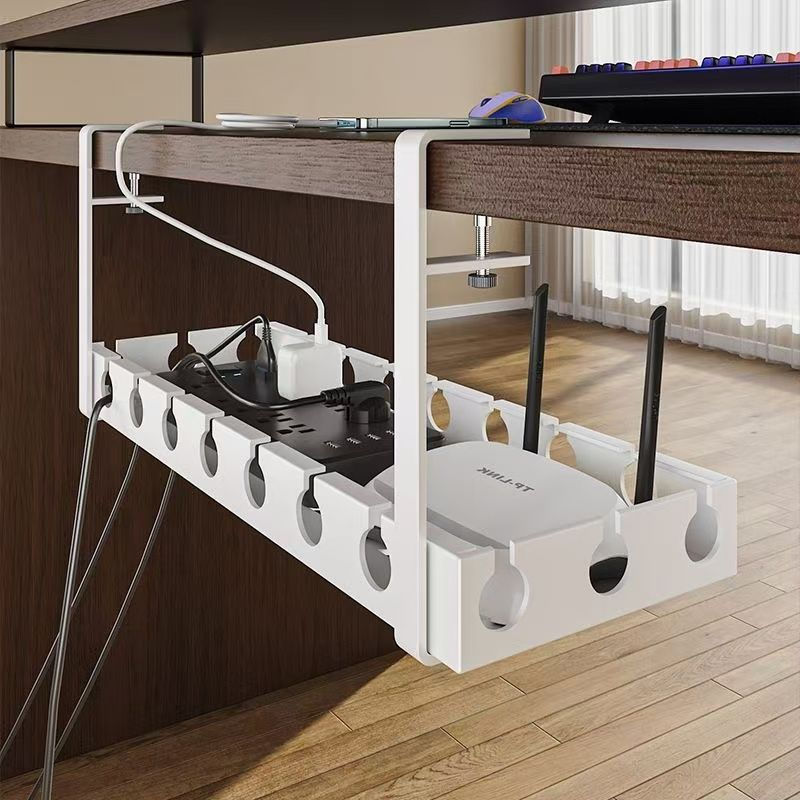New Product#Under-desk cable organizer, no-drill power cord rack, cable management box, socket and w