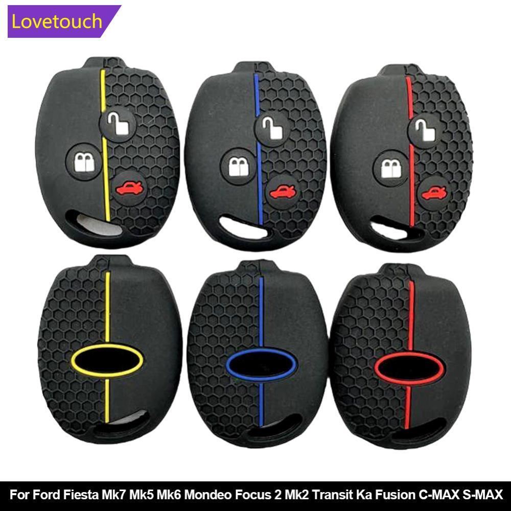 LOVETOUCH Silicone Chìa Khóa Bao Da Bảo Vệ Fob Phụ Kiện Cho Xe Ford Fiesta Mk7 Mk5 Mk6 Mondeo Focus 
