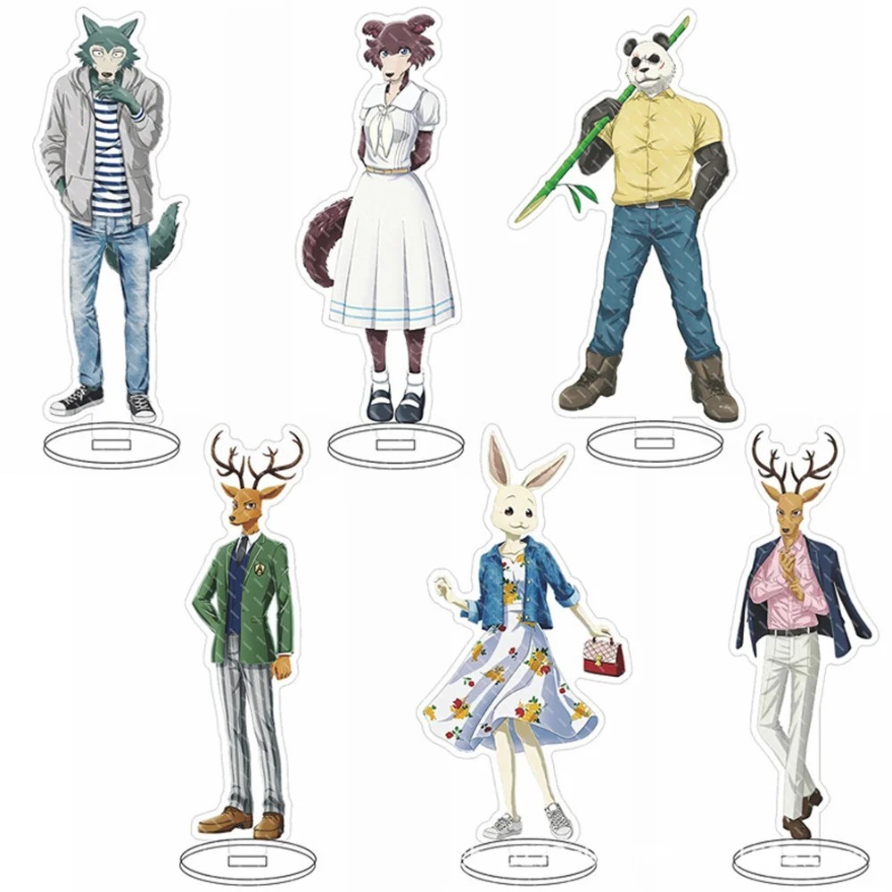 Standee Anime Beastars Mô Hình Acrylic 15cm Trang Trí Bàn Học Nhân Vật Legoshi Louis Haru Juno Móc K