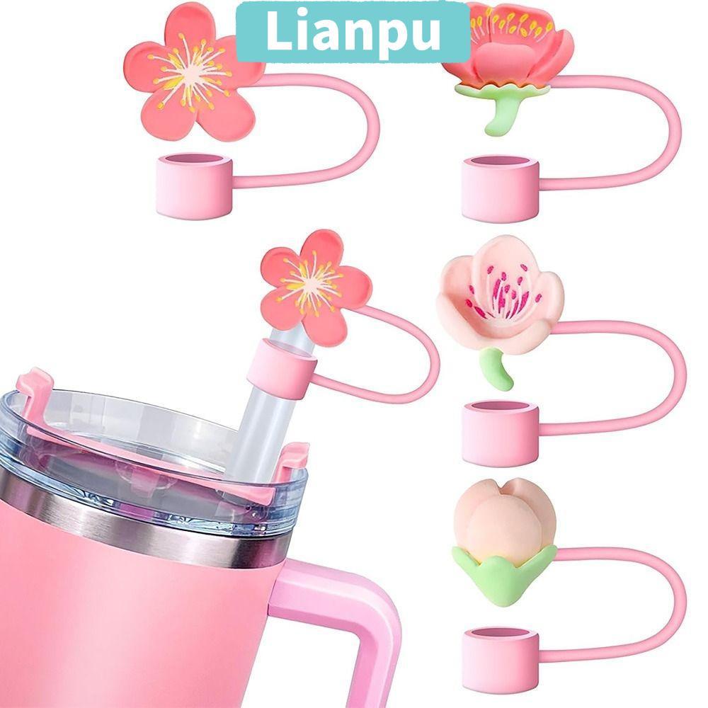 LIANPU Ống Hút Topper, Đồ Dùng Dự Tiệc Chống Bụi Ống Hút Đầu Bao, Nhỏ Gọn Niêm Phong Tốt Nắp Ống Hút
