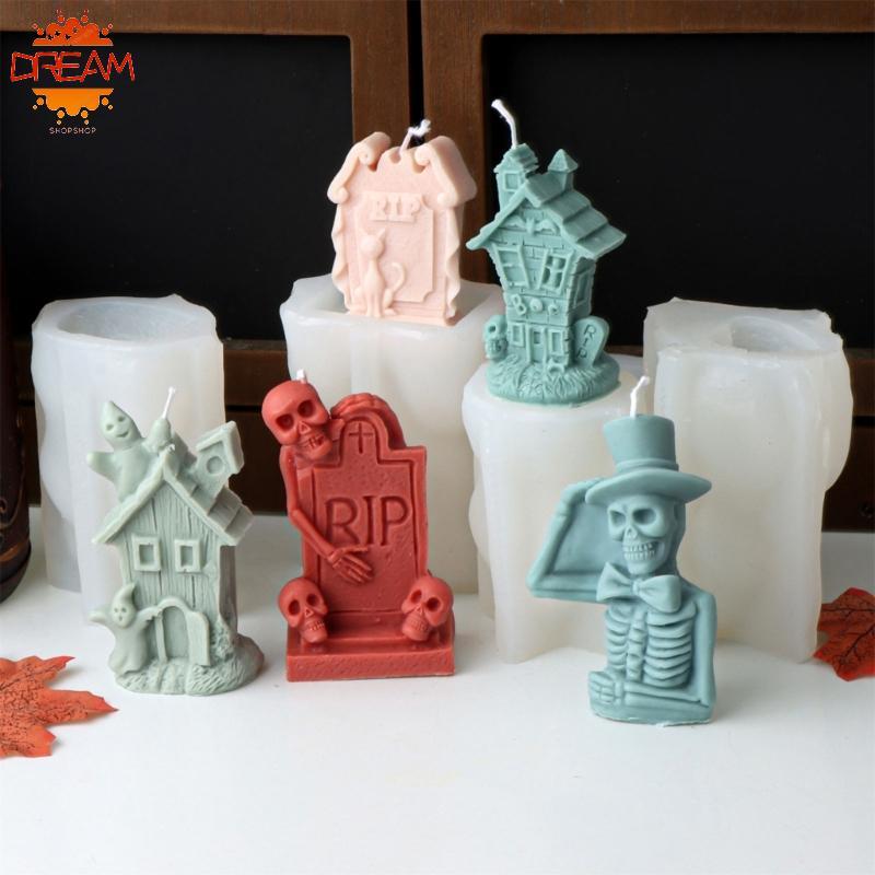 Khuôn Làm Silicon Giấc Mơ Với Thiết Kế Mộ Eerie Cho Thủ Công Halloween
