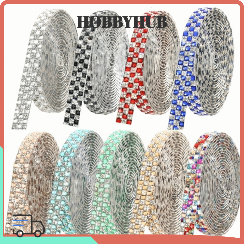 Phụ kiện giày tự dính HOBBYHUB Bling Crystal đính đá 1Yard