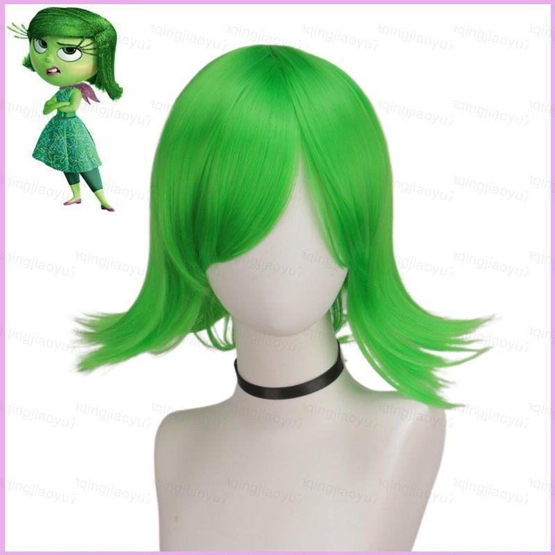 Hj7 Inside Out 2 Xấu Xa Xanh Nhộn Mềm Mại Dài Vai Tóc Cosplay Tóc Giả Tóc Giả Tóc Chịu Nhiệt Tiệc Ha