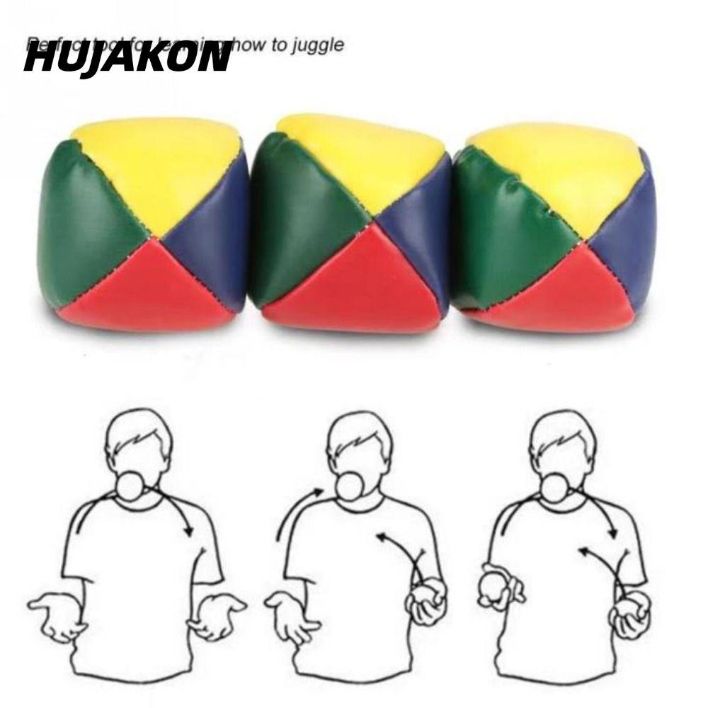 HUJAKON 3 Quả bóng Juggling Circus Nhỏ Học cách Juggle Đồ chơi trẻ em
