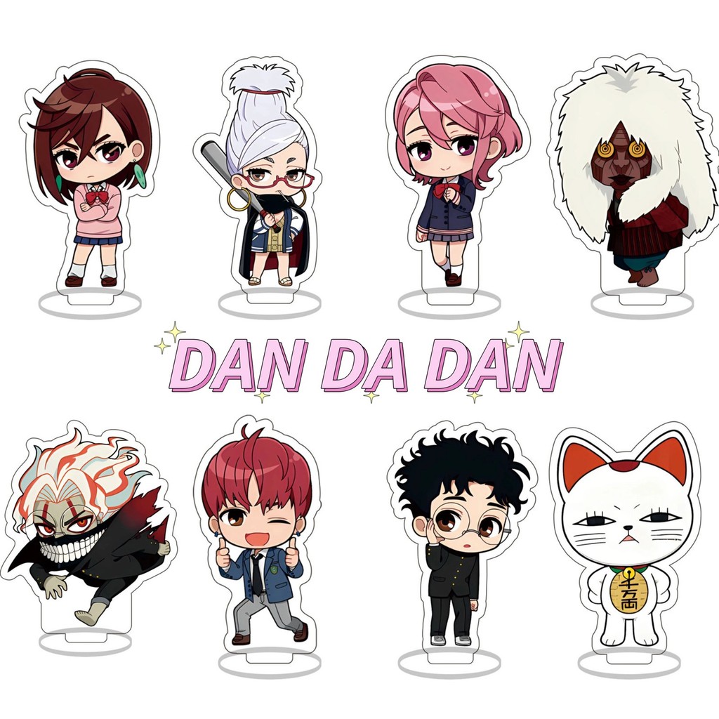 Mô hình Standee Anime Dandadan Acrylic 10cm Momo Ayase Ken Takakura Okarun Seiko Ayase trang trí quà