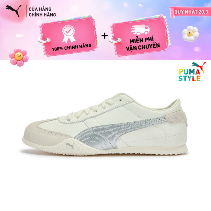 Giày Thời Trang PUMA Nữ Bella UT LEA Warm White-Silver Màu Trắng