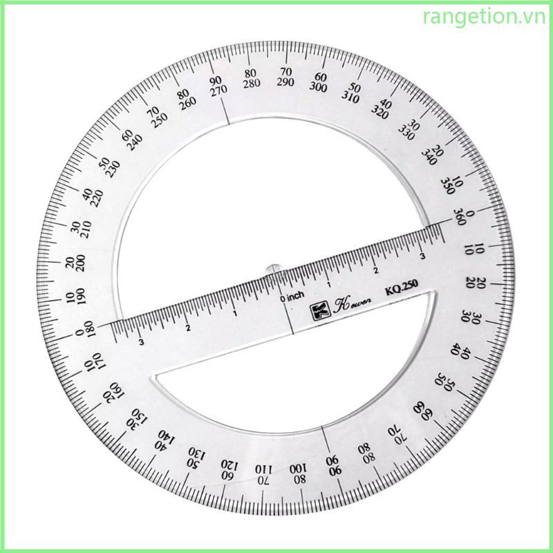 RAN 25cm Vòng Tròn Thước Đo 360 Độ Nhựa Toán Hình Học Dụng Cụ
