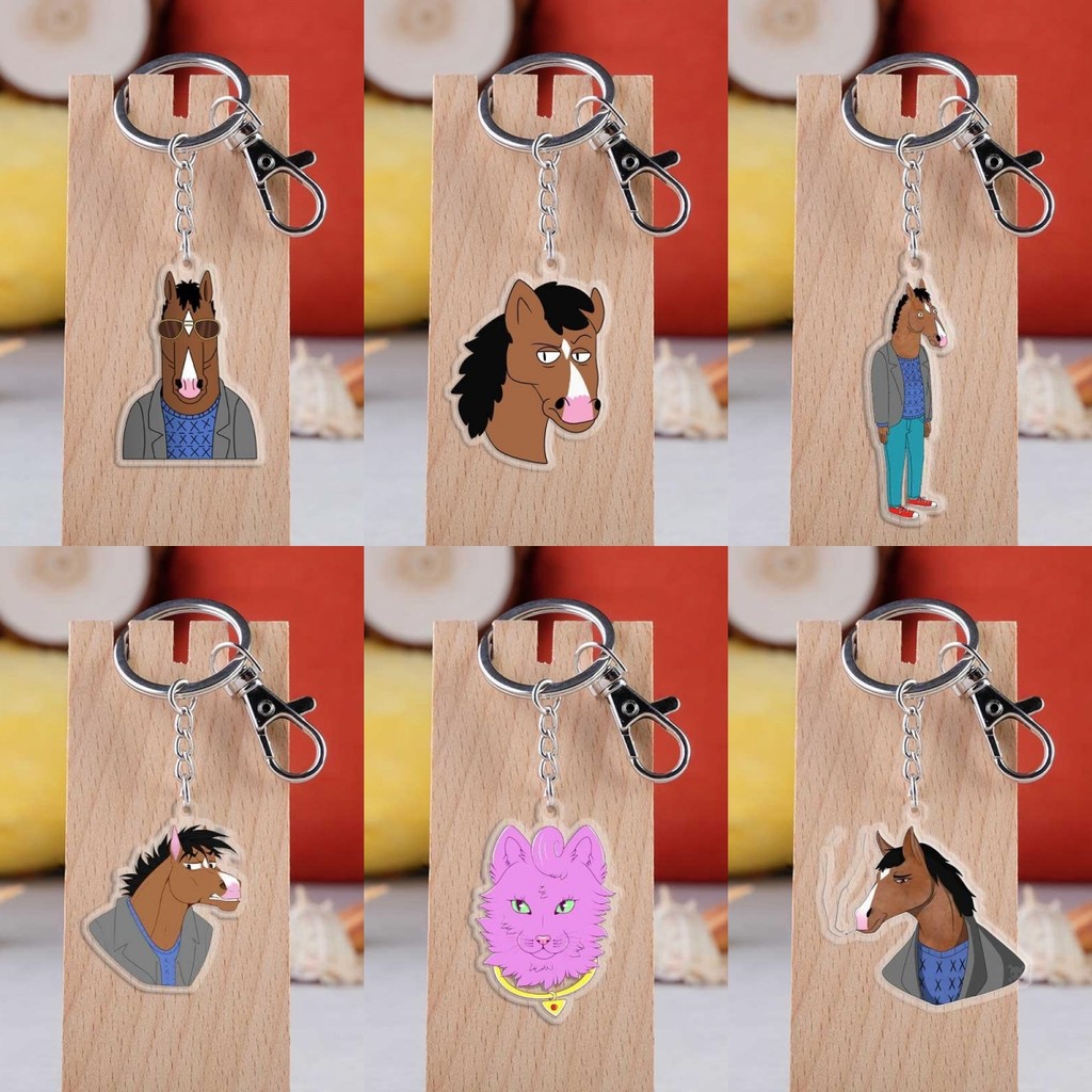 Móc khóa trong suốt hai mặt BoJack BoJack Horseman Acrylic