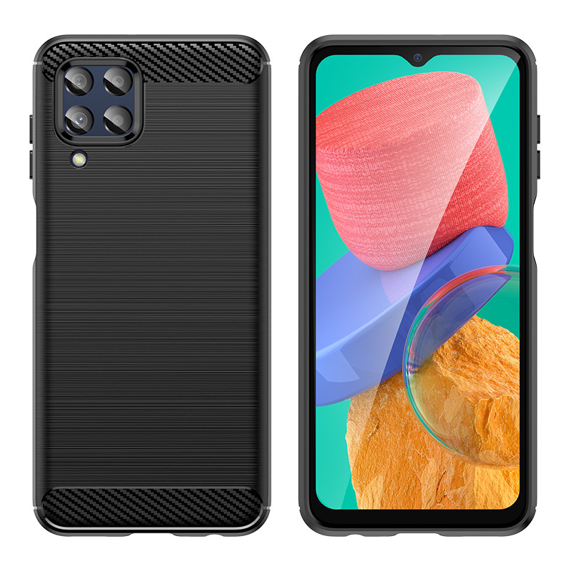 Ốp Mềm Mờ Cho Samsung Jump2 Galaxy M33 5G Vỏ Sợi Carbon Chống Sốc Cho Samsung M33 5G Vỏ Điện Thoại C
