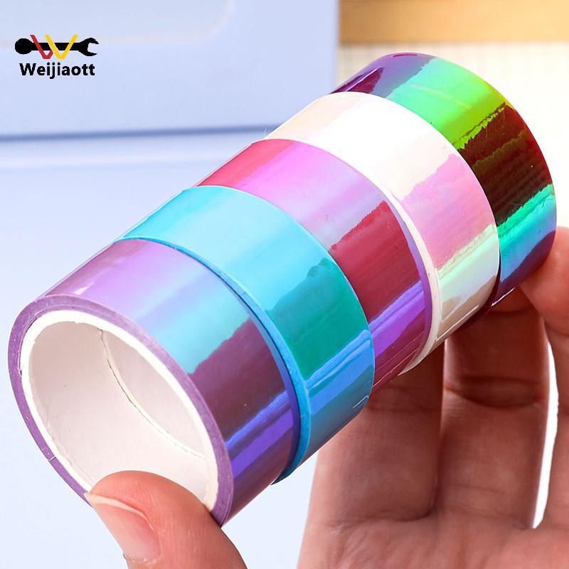 [Wjt] 500cm Holographic RG Prismatic Glitter Tape Hoops Sti Rhythmic Gymnastics Ring Trang trí Thiết