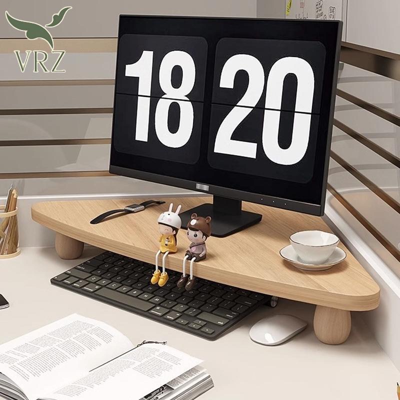 VRZ 90 Độ Tam Giác Màn Hình Giá Đỡ PC Màn Hình Gỗ Ra Để Bàn Màn Hình Đứng Để Bàn Lưu Trữ Sắp Xếp Bra